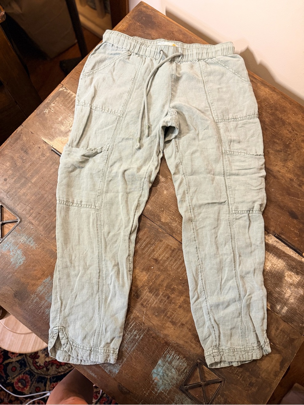C&C Light Sage Green Men’s Casual Drawstring Pants